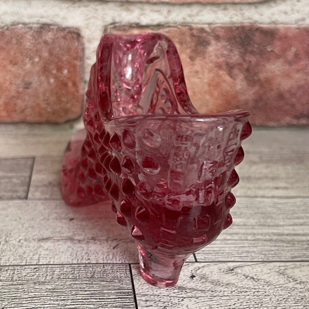 Fenton glass slipper Raspberry Pink - Picture 10 of 13